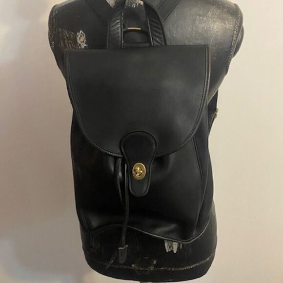 Coach Vintage 9943 Black Leather Backpack - Picture 1 of 12